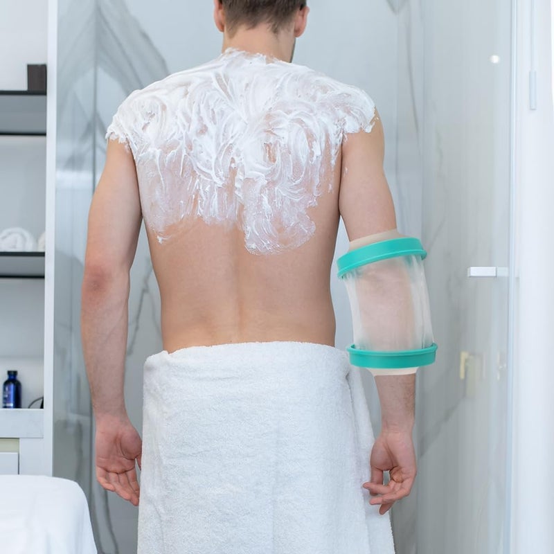CIVJET Cast Covers for Shower PICC Line Soft Green Adult，Waterproof Cast Cover/Bag, Cast Protector for Shower Arm Post Surgery, Shower Sleeve for Arm Cast Showering/Swimming - Image 5
